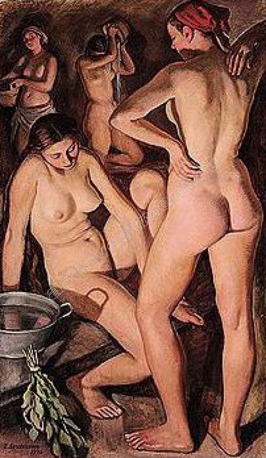Женщины в деревенской бане