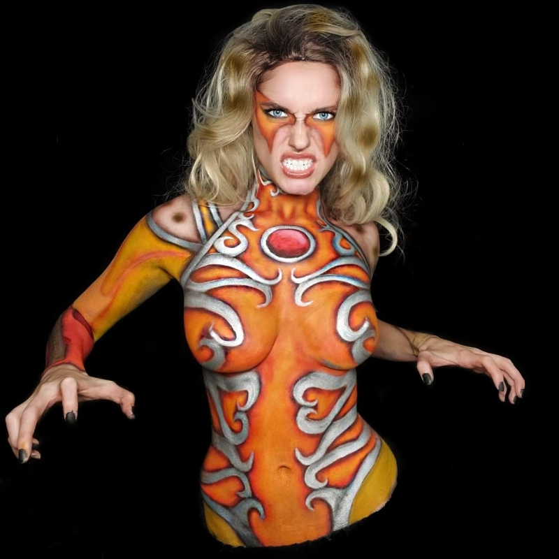 Body Painting Art большие сиськи