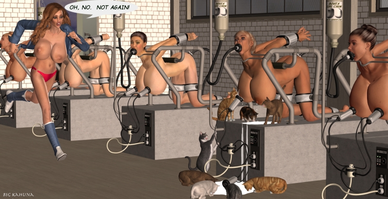 3d bdsm milking Machine ферма Limbless
